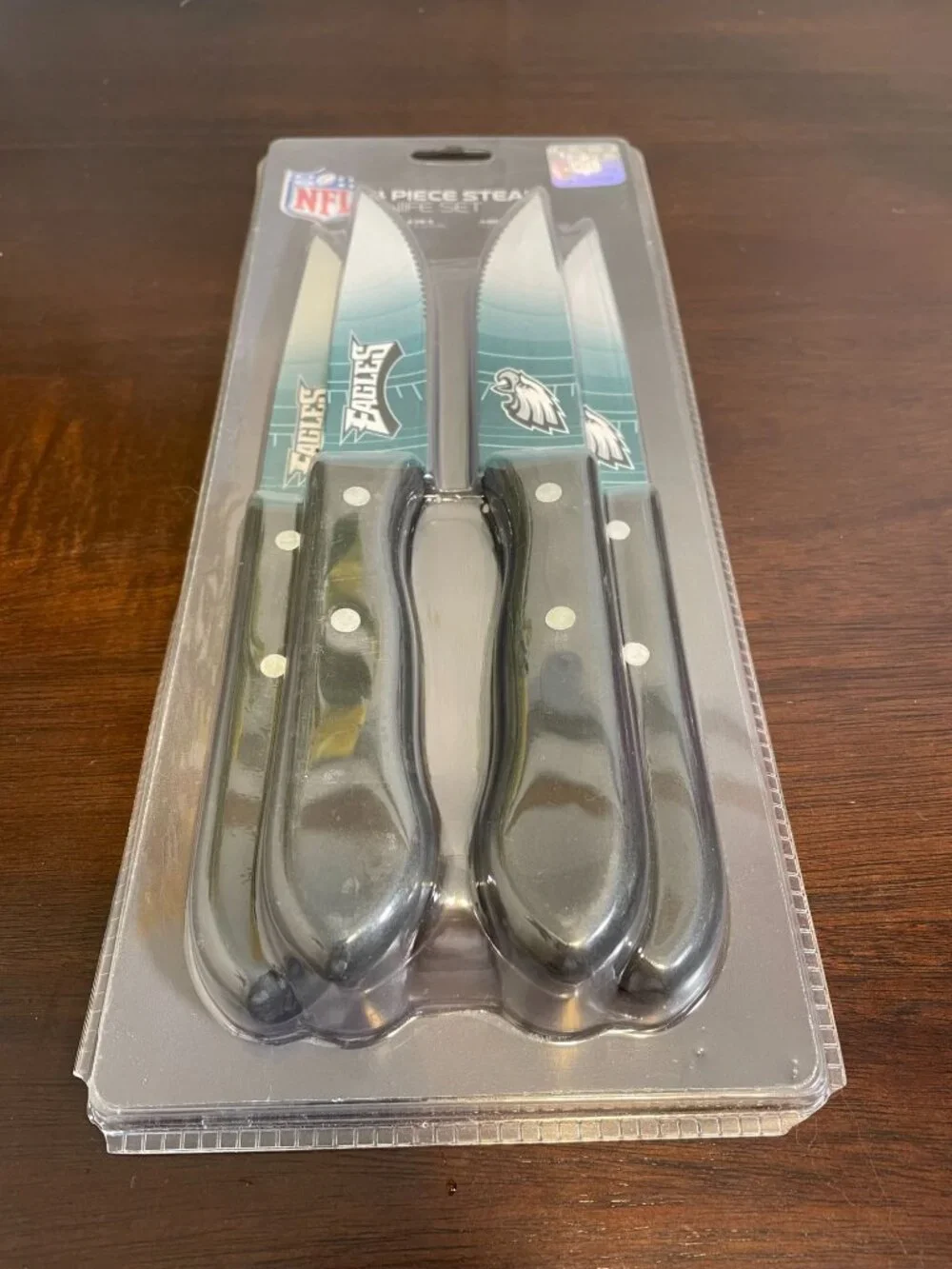 NFL Licensed 4 Piece Steak Knife Set Philadelphia Eagles - NEW